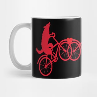 Wolf bicycle love nice cute cool colorful Mug